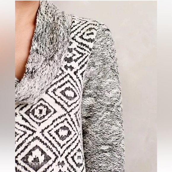 Anthropologie Konya Cowlneck Tunic Black Motif Sweater Tunic Small - Picture 9 of 16